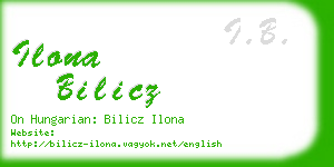 ilona bilicz business card